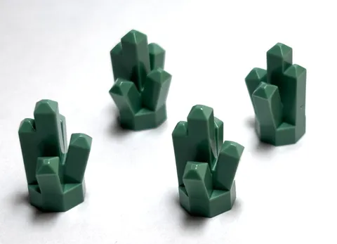 Lego - Lot of 4 - Sand Green, Crystal / Rock