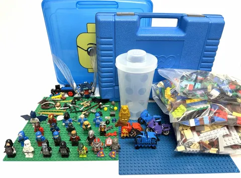 LEGO Variety Lot: Mini Figs *Marvel Star Wars Knights + Cases+Blocks