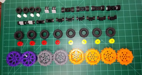 100 piece Lot Lego Wheels Tires Tyres and Axles Car Vehicle Transport Aircraft