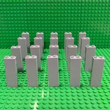 Lego 2454 Block Wall Brick Pillar Columns 1x2x5 (Pack of 20) : Light Bluish Gray
