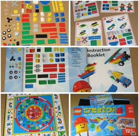 1999 Rose Art LEGO Creator The Race To Build It Board Game - COMPLETE & Nice