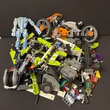 3.6 Lb Lot Of Technic, Hero, Knight, & Some Bionic Lego Parts Mixed Pieces