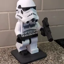 LEGO Star Wars Stormtrooper Minifigure w/ Blaster & Display Base