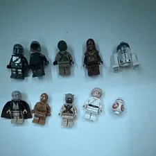 LEGO Star Wars 10 Minifigure & Droid Lot Boba Fett Chewbacca R2-D2 BB-8
