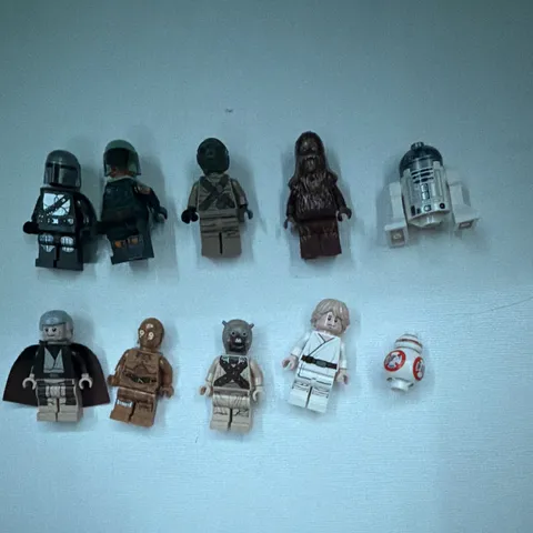 LEGO Star Wars 10 Minifigure & Droid Lot Boba Fett Chewbacca R2-D2 BB-8