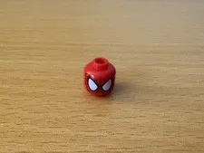 LEGO Minifigure Head Spider-Man Marvel Superheroes Red Printed Plastic Part