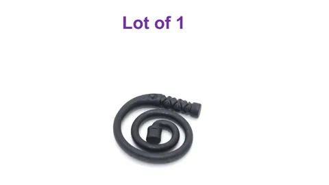 Lego Mini Figure Coiled Whip one Hole Indented Handle Weapon Black Lot of 1