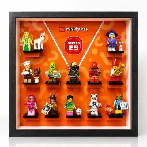 LEGO 71052 Series 29 Minifigures Display Frame Particle Board＆Acrylic Lid 27cm