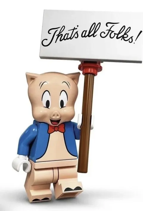 New Lego Minifigure Looney Tunes Series, Porky Pig 71030