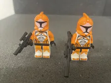 LEGO Bomb Squad Clone Trooper Star Wars Minifigures Lot 2 w/Blaster sw0299 7913