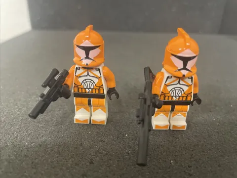 LEGO Bomb Squad Clone Trooper Star Wars Minifigures Lot 2 w/Blaster sw0299 7913