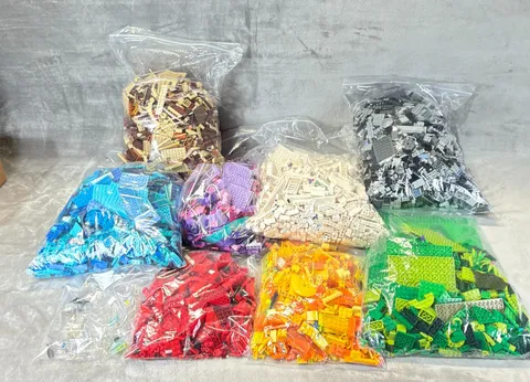 34 lbs Bulk LEGO Lot - Sorted By Color - Mostly Bricks No Minifigures Mixed Sets