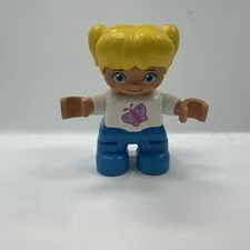 Duplo Lego 10818 My First Food Truck Girl with Butterfly on Shirt O6