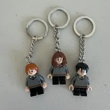 Set Of 3 Harry Potter Lego Keychains Ron Weasley Hermione Granger