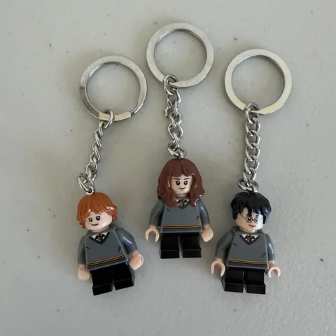 Set Of 3 Harry Potter Lego Keychains Ron Weasley Hermione Granger