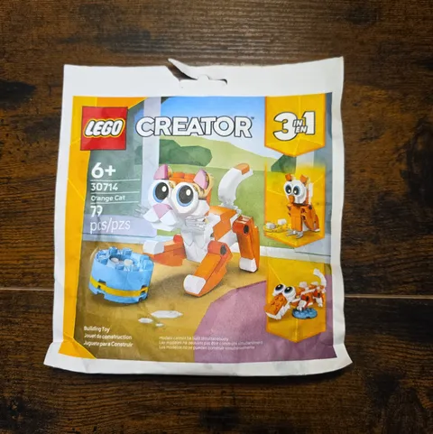 LEGO Creator 3in1 Orange Cat Polybag Set 30714 New Factory Sealed 79 Pcs