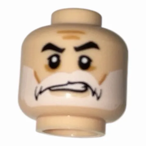 LEGO Minifigure, Head Beard White, Moustache Captain Rex