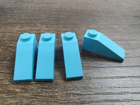 Lego 1x3 33 Slope Brick Lot 4 Medium Azure Pieces Replacement Part #4286