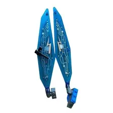 Wing Insectoid BLUE Large Arm Hinge Circuitry Pattern LOT 0F 2 LEFT AND RIGHT
