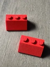 LEGO 3038 Red Slope 45 2 x 3 - 2 Pieces
