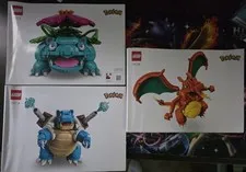 LEGO Instructions Only Pokémon Venusaur, Charizard & Blastoise Set 72153