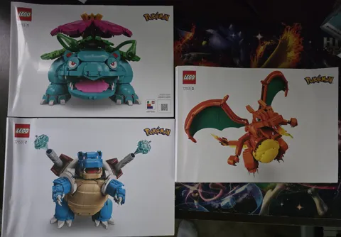 LEGO Instructions Only Pokémon Venusaur, Charizard & Blastoise Set 72153