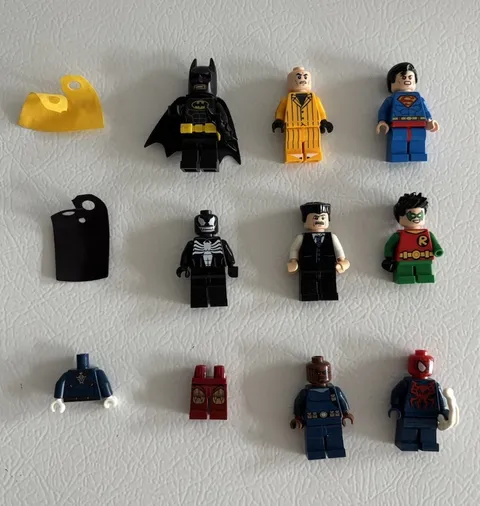 LEGO Minifigure Mixed Lot Various Characters DC, Marvel, & More + Capes (Lot 1)