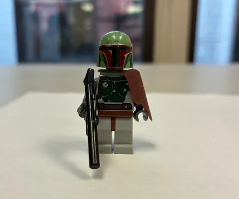 Lego Boba Fett Minifigure Star Wars 8097 sw0279 w/ Brown Cape, Weapon, Jetpack