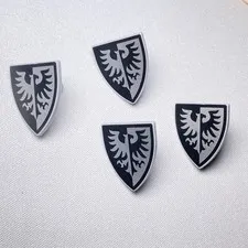 LEGO Black Eagle Shields Castle Knight Heraldry Minifigure Accessories Lot x4