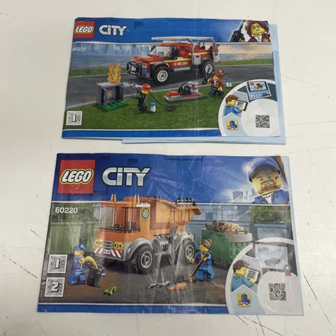 ORIGINAL RETRO LEGO USED Toy Instruction Book Manual Set - CITY 60231 60220
