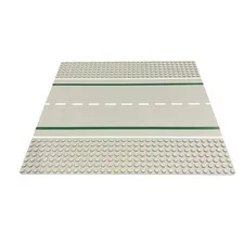 LEGO 32x32 Road Plate STRAIGHT Green Gray Baseplate