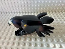 LEGO Black Creature Head, Avatar Thanator 1933pb01 w Lower Jaw 36662