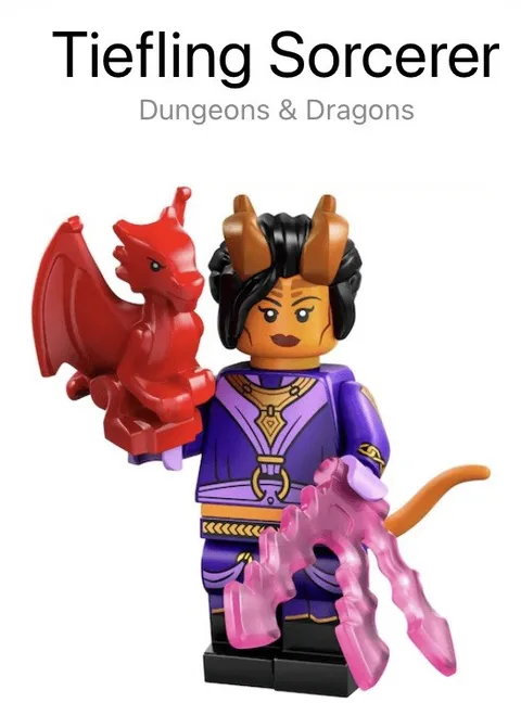 LEGO Tiefling Sorcerer Minifigure 71047 Dungeons & Dragons Collectible