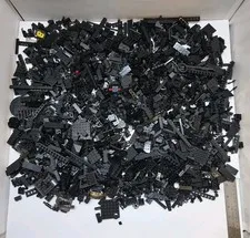 LEGO Black 4 lb Bulk Lot  Misc Bricks Plates Star Wars Building Pieces #1
