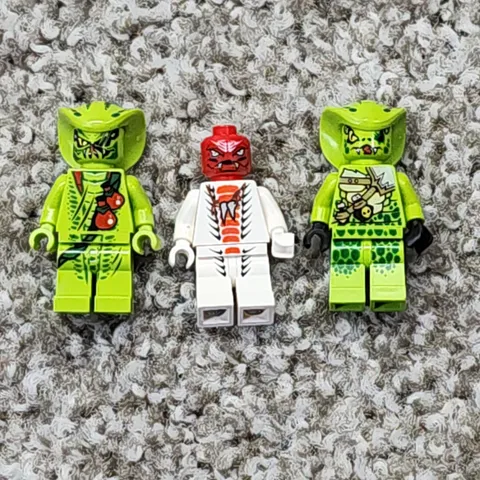 LEGO Ninjago Green Snake Minifigures Lot of 3 Lasha, Snappa Serpentine njo0497