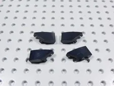 LEGO Lot of 4 Black 2x1 Wedge Curved Slopes Left & Right BE