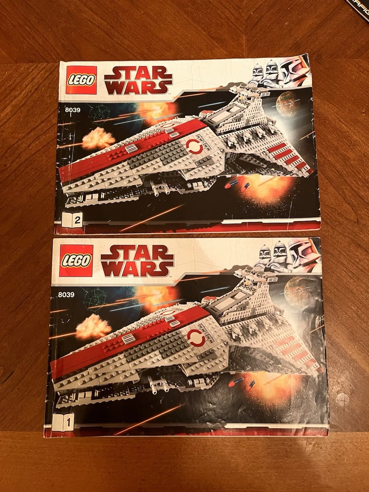 LEGO Star Wars 8039 Venator Republic Attack Cruiser Manual Books 1 & 2