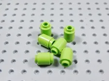 LEGO Lot of 6 Lime Green Round 1x1 Bricks w/ Open Center BM