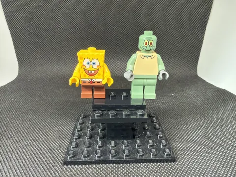 Squidward Bob003, SpongeBob Bob001 Lego Minifigures