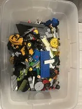 LEGO Bulk Lot Mixed Bricks & Pieces, Multicolor Plastic, Storage Bucket/Tub