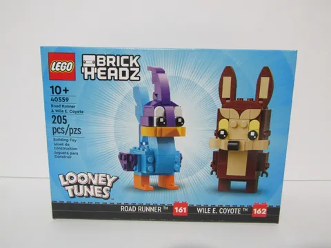 LEGO BRICKHEADZ 40559 LOONEY TUNES ROAD RUNNER & WILE E COYOTE NEW IN BOX