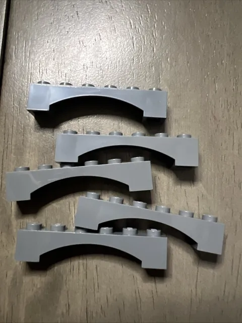 LEGO 92950 Dark Bluish Gray Arch 1 x 6 Raised Arch 5 Pieces