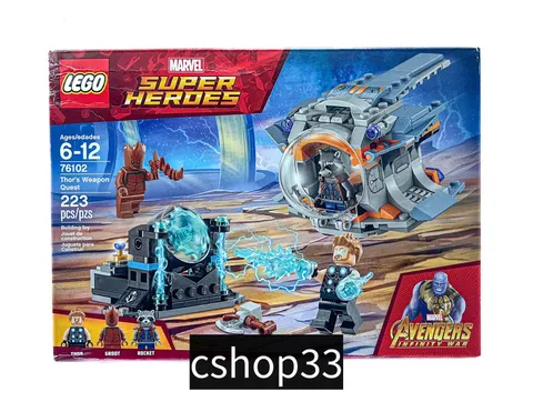 LEGO 76102 Thor's Weapon Quest • Avengers Infinity War Groot Rocket Thor