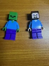 Lego Minecraft Steve, Zombie, Mini figures Lot Of 2