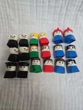 Vintage Lego Duplo People Figures Minifigures Moveable Heads Lot Of 18