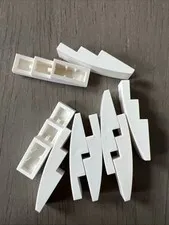 LEGO 61678 White Slope, Curved 4 x 1 - 9 Pieces