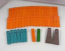 46pc Lot LEGO Orange Turquoise Grey Green Lego Separators Brick Piece Separators