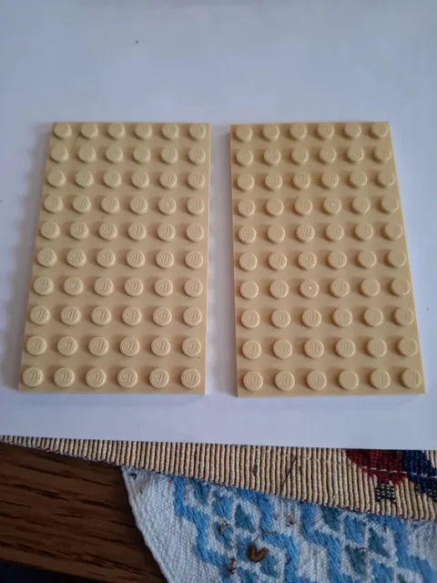 No 410.  2x Lego plate 6x10.  3033 Beige