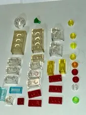 LEGO transparent clear pieces blocks parts elements lot
