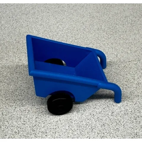 Lego Duplo Blue Wheelbarrow With Black Wheels Replacement Piece Toy